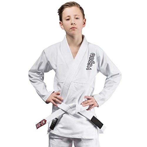 Venum, Contender Kinder BJJ Kampfanzug (Free Weiß belt included), Unisex Kinder, C2, Weiß von Venum