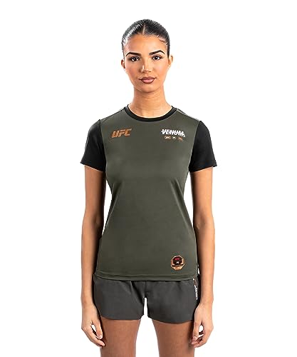 Venum, UFC Adrenaline by Venum Fight Week Damen Dry-Tech T-shirt, Damen, XL, Khaki/Bronze Venum, UFC Adrenaline by Venum Fight Week Damen Dry-Tech T-shirt, Damen, XL, Khaki/Bronze von Venum