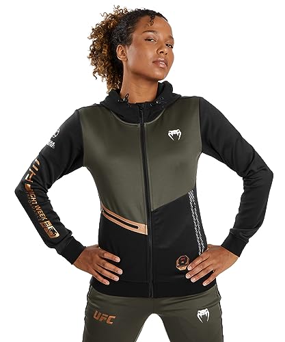 Venum UFC Adrenaline Damen Fight Week Zip Hoodie - Khaki/Bronze - XL von Venum