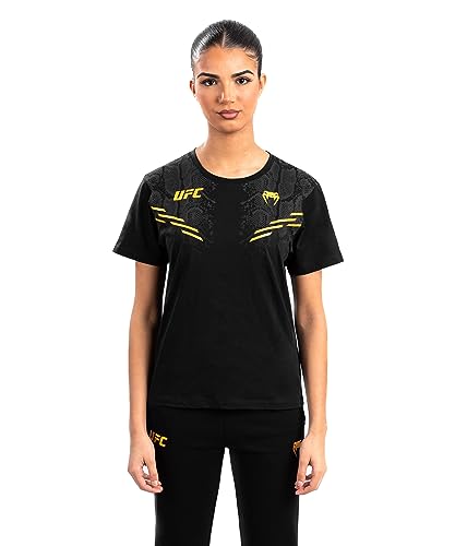 Venum, UFC Adrenaline by Venum Replica Damen Kurzarm T-shirt, Damen, M, Schwarz/Gold von Venum