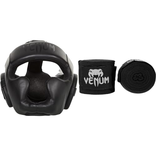 Venum Unisex Baş koruması Challenger 2.0 Kopfschutz, Schwarz/Matt, Einheitsgröße EU & Kontakt Boxbandagen - Schwarz - 4 M Venum Unisex Baş koruması Challenger 2.0 Kopfschutz, Schwarz/Matt, Einheitsgröße EU & Kontakt Boxbandagen - Schwarz - 4 M von Venum