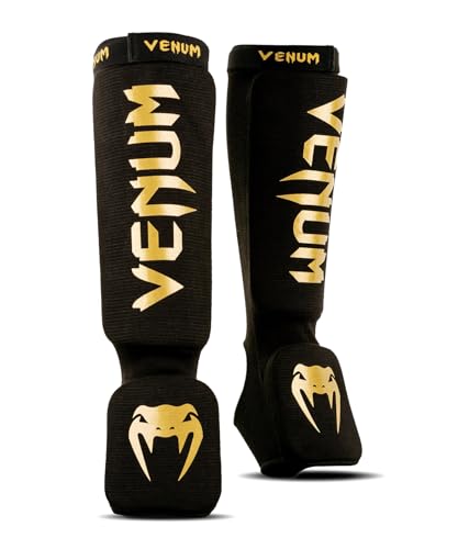 Venum Kontact Schienbein- und Fußschutz, Schwarz/Gold, S, VENUM-0480-126-S von Venum