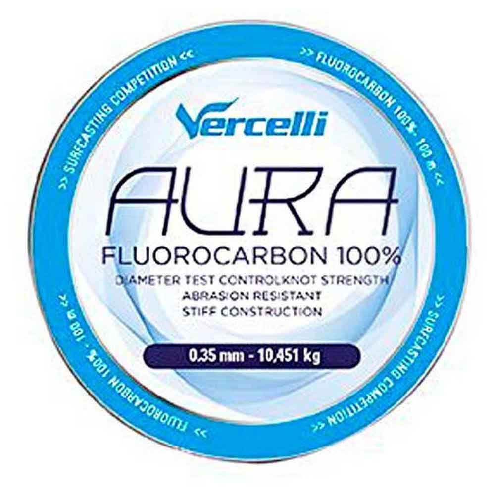 Vercelli Aura 50 M Fluorocarbon Durchsichtig 0.350 mm Vercelli Aura 50 M Fluorocarbon Durchsichtig 0.350 mm von Vercelli