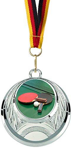 Verlag Reiner Kullack 10er-Set Medaillen »Tischtennis«, mit 25 mm Sportfoto-Emblem (Folie, bunt) von Verlag Reiner Kullack