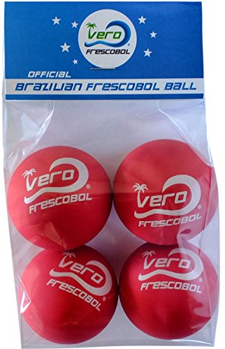 Frescobol Balls, Brazilian Original Red Ball 4er Pack von Vero Frescobol