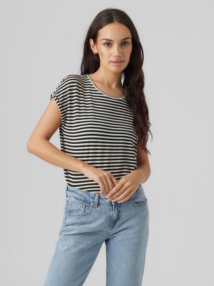 Vero Moda Rundhalsshirt VMAVA PLAIN SS TOP STRIPE GA JRS NOOS Vero Moda Rundhalsshirt VMAVA PLAIN SS TOP STRIPE GA JRS NOOS von Vero Moda