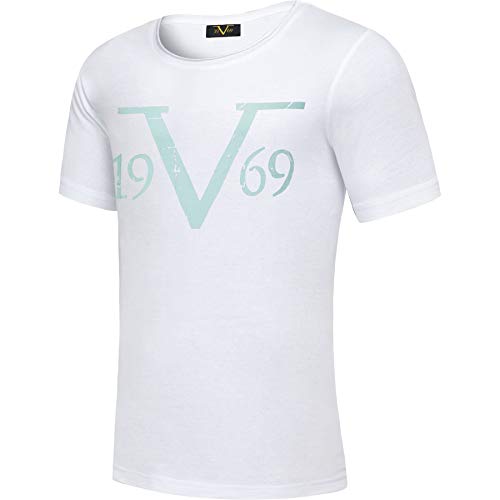 Versace 1969 Abbigliamento Sportivo SRL 19V69 T-Shirt Rundhals Herren V113 by (Model: C552 - Herren, weiß; Größe: L) FBA von Versace 1969 Abbigliamento Sportivo SRL