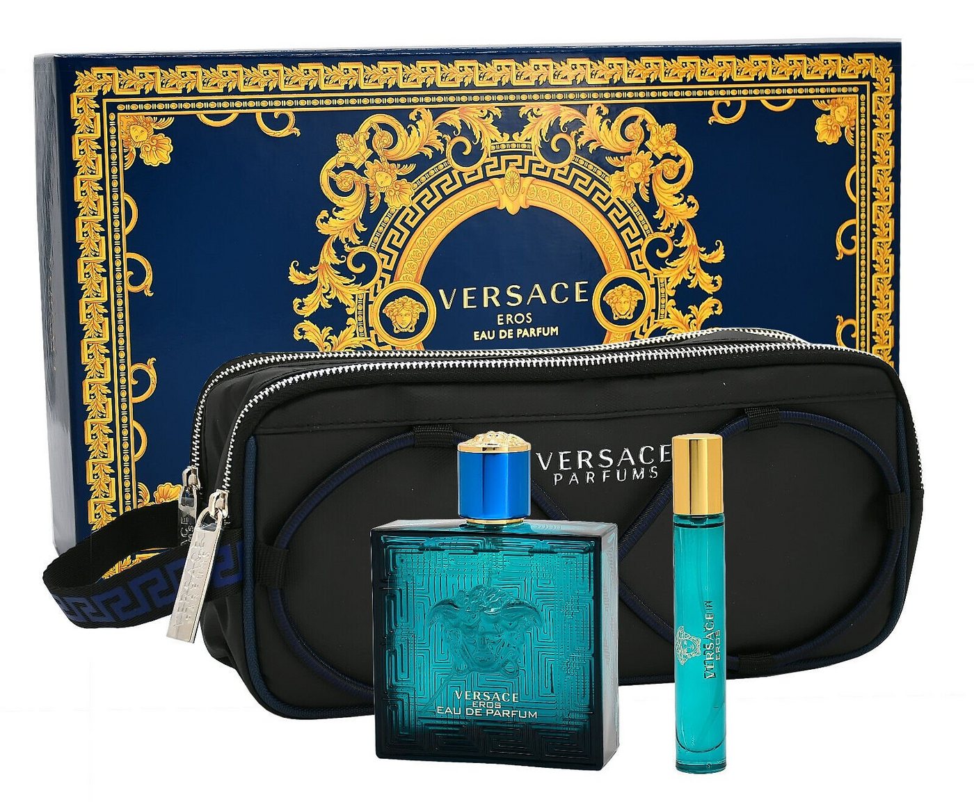 Versace Duft-Set VERSACE EROS EDP 100ML + EDP 10ML + Sport Washbag for Man von Versace