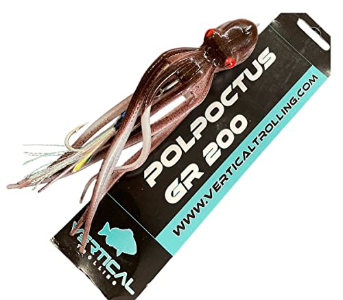 VERTICAL TROLLING POLPOCTUS 190GR Brown Glitter UV (Brown UV) von Vertical Trolling