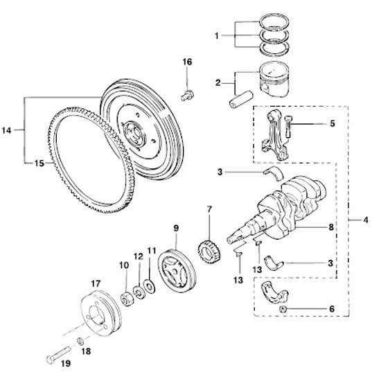 Vetus 0.25 Os M2 06 Crankshaft Piston Ring Set Silber von Vetus