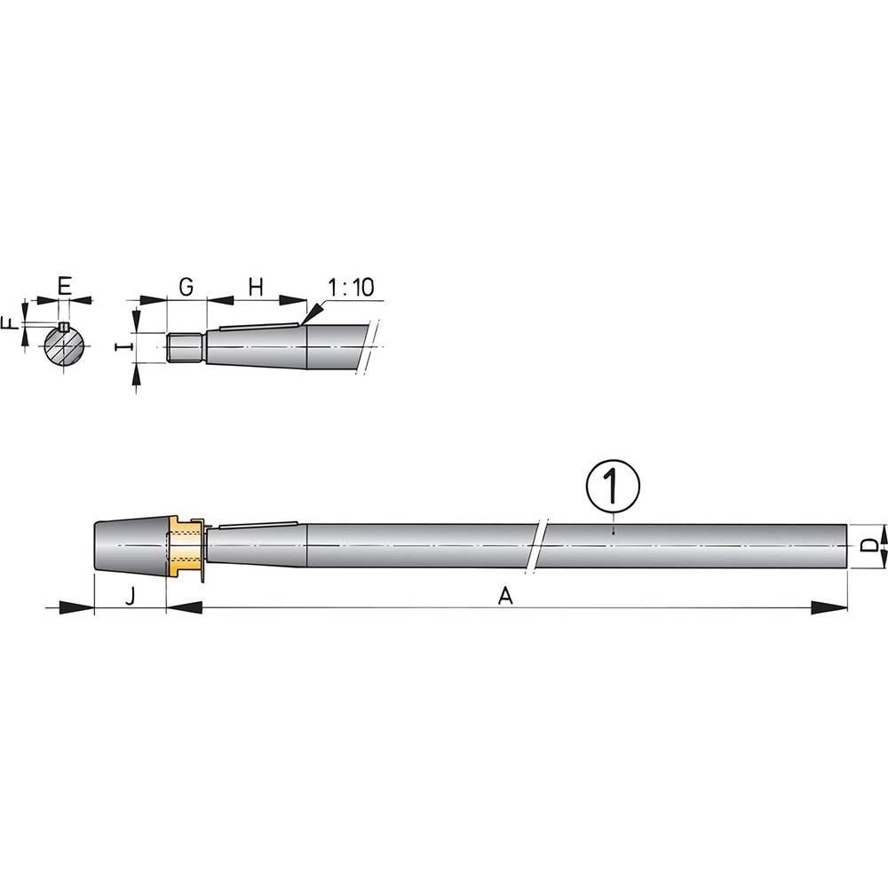 Vetus 1 M Stainless Steel Shaft Silber 30 mm von Vetus