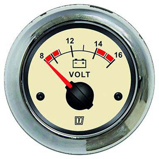Vetus Voltmeter 10-16v Silber 52 mm Vetus Voltmeter 10-16v Silber 52 mm von Vetus