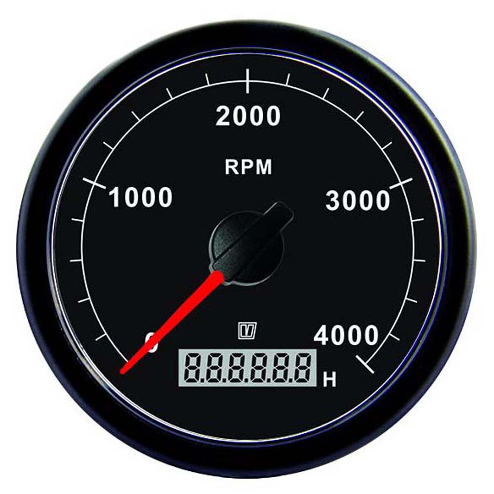 Vetus 0-4000rpm Tachometer 12-24v Schwarz 100 mm Vetus 0-4000rpm Tachometer 12-24v Schwarz 100 mm von Vetus
