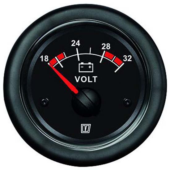 Vetus Voltmeter 20-32v Silber 52 mm Vetus Voltmeter 20-32v Silber 52 mm von Vetus