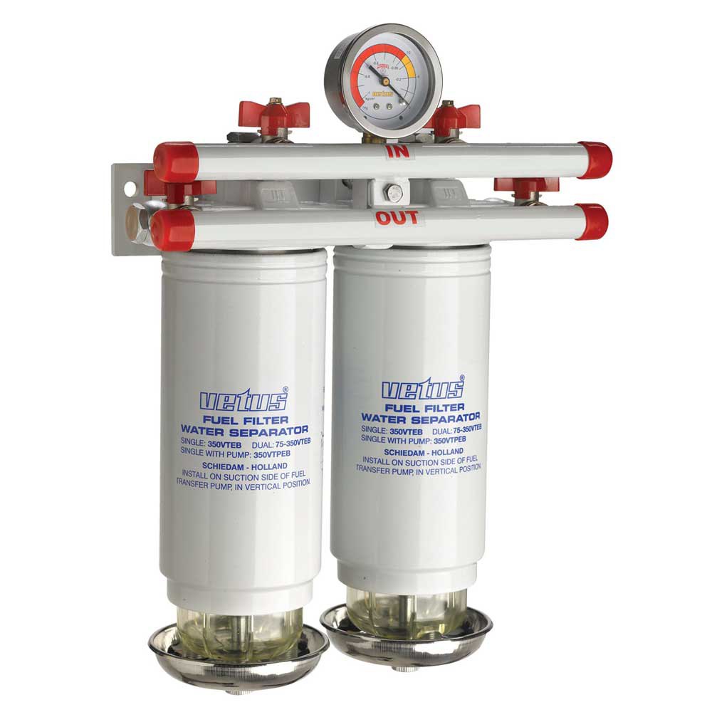 Vetus 460 L/h Double Water Separator Fuel Filter Weiß von Vetus
