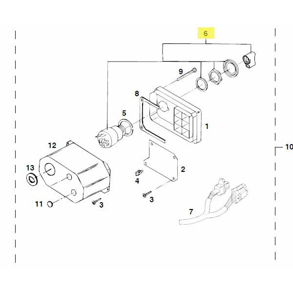 Vetus Ignition Switch Without Key Silber von Vetus