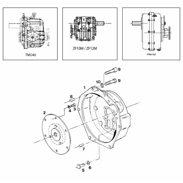 Vetus M2 M3 Flywheel Housing Silber Vetus M2 M3 Flywheel Housing Silber von Vetus
