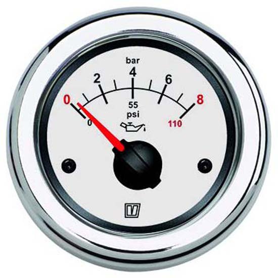 Vetus Oil Pressure Gauge 12-24v Silber 52 mm Vetus Oil Pressure Gauge 12-24v Silber 52 mm von Vetus
