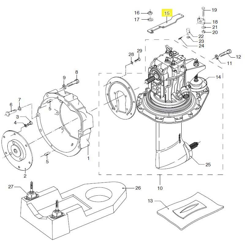 Vetus Saildrive Zf Sd10 Support Silber von Vetus