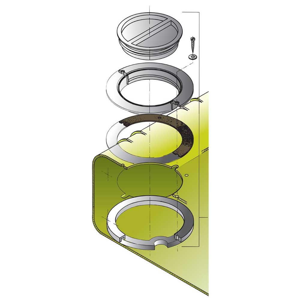 Vetus Wtikit Potable Water Tank Registration Cap Weiß 156 x 115 mm von Vetus