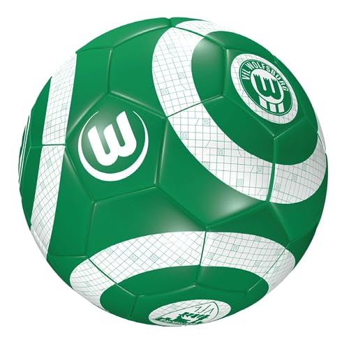 VfL Wolfsburg Fußball - Logo Historie - Ball Gr. 5 grün-weiß - Plus Lesezeichen Wir lieben Fußball von VfL Wolfsburg