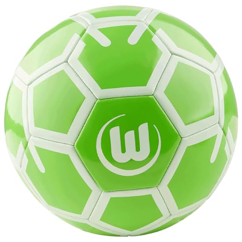 VfL Wolfsburg Fußball - Logo Historie - Ball Gr. 5 grün-weiß - Plus Lesezeichen Wir lieben Fußball von VfL Wolfsburg