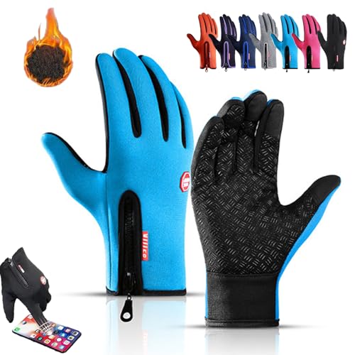 Vgpbphj Frostfit - Thermo Handschuhe, FüR Jedes Abenteuer Fahrrad Thermohandschuhe, Herren Damen Warme Winterhandschuhe Mit Wasserabweisender Beschichtung und Touchscreen-Funktion (Blau, S) von Vgpbphj