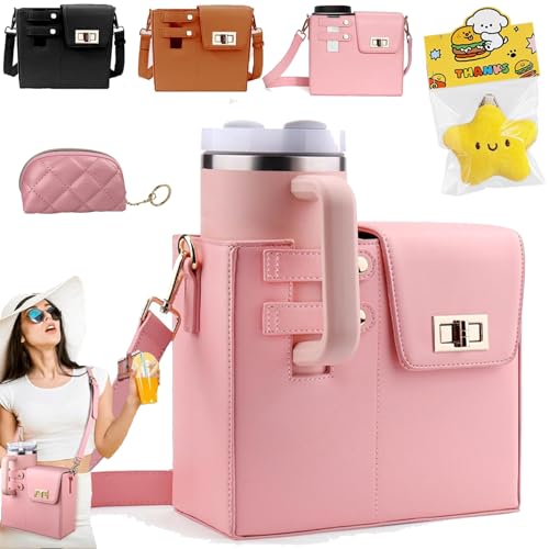 Vgpbphj Tragbare Crossbody-Wasserbecher-Aufbewahrungstasche, Crossbody-Trinkflasche für Stanley Cup, tragbare Wasserflaschen-Tasche mit 2 verstellbaren Schultergurten, Stanley-Tasche mit Trennwand, Vgpbphj Tragbare Crossbody-Wasserbecher-Aufbewahrungstasche, Crossbody-Trinkflasche für Stanley Cup, tragbare Wasserflaschen-Tasche mit 2 verstellbaren Schultergurten, Stanley-Tasche mit Trennwand, von Vgpbphj