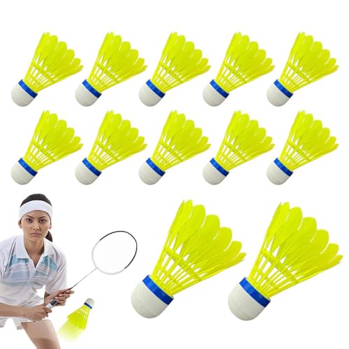 Badminton-Set für den Hinterhof, Badminton-Set für den Innenbereich, Sportausrüstung, 12-teilig, Nylon-Badminton-Ball – sehr stabil für Schulsport, Rasse von Vgvgaj