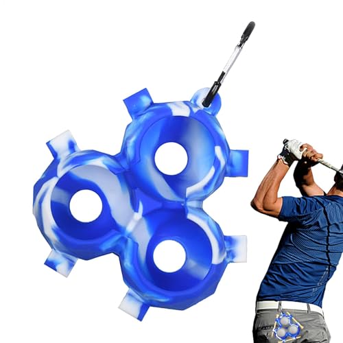 Vgvgaj Golfballhalter, Golfball-Silikonhülle,Golfballtasche mit baumelnder Clip-Schnalle | Tragbares Golfzubehör, Golfballschutzträger für Golfer und Golfbegeisterte von Vgvgaj