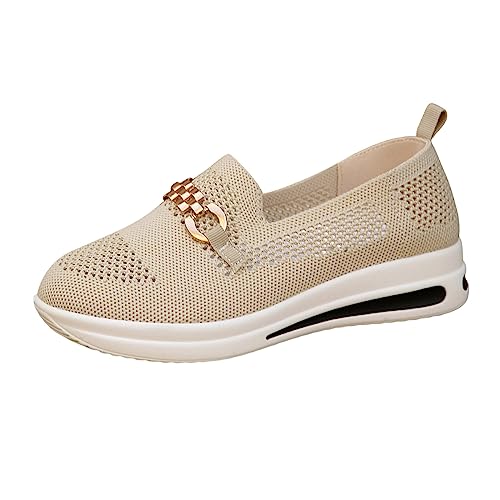 Vhersily Damen Turnschuhe - Fersensporn für Diabetiker Sommer Zuhause Atmungsaktive Mesh Sandalen Elegant Walking Loafers Damen Schuhe Niedrige Schuhe von Vhersily