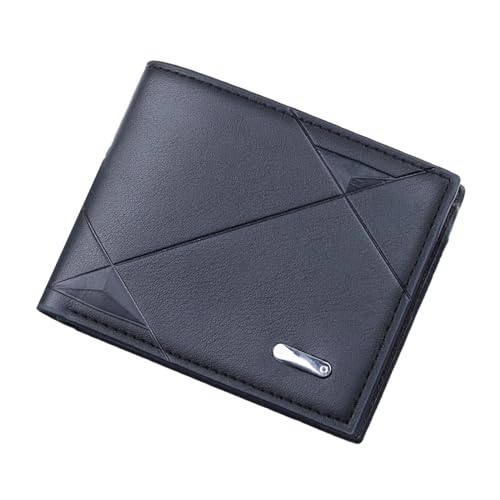 Vhersily Fashion ID Kurze Brieftasche Damen Herren Geldbörse Mehrere Kartenfächer Clutch Bag Handmade Geldbörsen (Black, One Size) von Vhersily