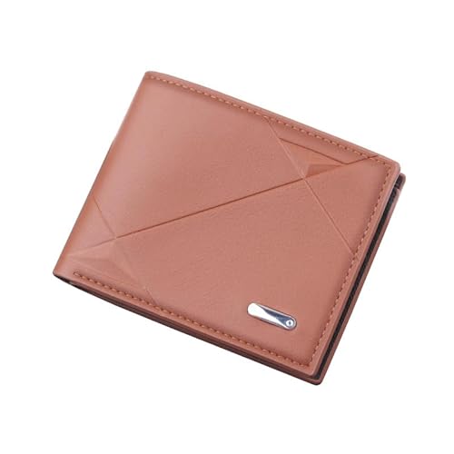 Vhersily Fashion ID Kurze Brieftasche Damen Herren Geldbörse Mehrere Kartenfächer Clutch Bag Handmade Geldbörsen (Brown, One Size) von Vhersily