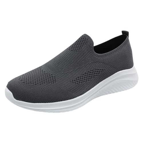 Vhersily Herren Mesh Bergsteigen Casual Sportschuhe Schnürung Einfarbig Laufen Atmungsaktiv Sneakers mit weichem Boden Schuhe Herren Sportlich Elegant von Vhersily