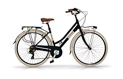 Via Veneto Retro-Fahrrad, Aluminium, Damenrad, von AIRBICI - Mattschwarz von Via Veneto