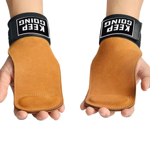 Kreuzheben-Handschuhe - Gewichthebergriffe – Griffpolster, Handgelenkhaken Und Riemen Für Maximale Griffunterstützung | Pads Für Fitnessübungen, Aga von Vibhgtf