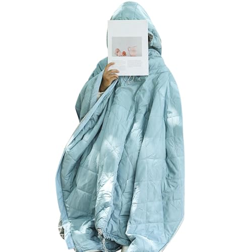 Schlafsackjacke – Campingponcho, tragbarer Schlafsack mit Kapuze | Winddichte Campingdecke, Winterponcho-Mantel, Schlafsackjacke, isolierter Poncho – Campingponcho, tragbarer Schlafsack mit Kapuze | T von Vibhgtf