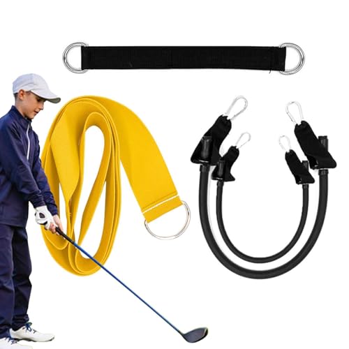 Vibhgtf Nylon-Golfschwung-Trainingsgürtel, verstellbares, elastisches, langlebiges Trainingsmaterial, Golfschwung-Trainingsgürtel für Damen, Herren, Mädchen, Herren von Vibhgtf