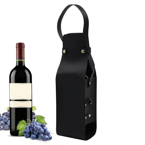 Wein-Tasche, Weintasche mit Griffen | Tragetasche aus PU-Leder für einzelne Flaschen | Weintasche für Reisen, Weinflaschendekoration, Handtasche, Weinträger mit Griff für, Schwarz , Consulte la Wein-Tasche, Weintasche mit Griffen | Tragetasche aus PU-Leder für einzelne Flaschen | Weintasche für Reisen, Weinflaschendekoration, Handtasche, Weinträger mit Griff für, Schwarz , Consulte la von Vibhgtf