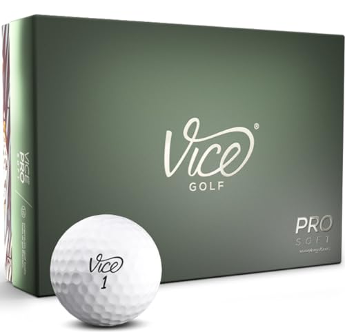 Vice Golf Pro Soft Golfbälle, Weiß (EIN Dutzend) Vice Golf Pro Soft Golfbälle, Weiß (EIN Dutzend) von Vice Golf