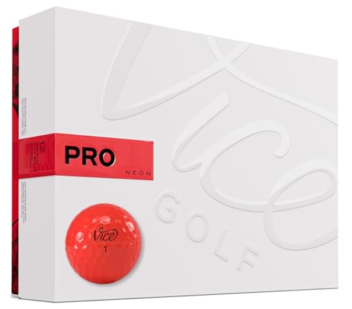 VICE Golf Pro Neon Red 2020 | 12 Golf Bälle | Eigenschaften: 3-Piece Cast Urethan, maximale Kontrolle, hoher Spin im Kurzspiel | Mehr Farben: Neon Lime/Red | Profil: Für fortgeschrittene Golfer VICE Golf Pro Neon Red 2020 | 12 Golf Bälle | Eigenschaften: 3-Piece Cast Urethan, maximale Kontrolle, hoher Spin im Kurzspiel | Mehr Farben: Neon Lime/Red | Profil: Für fortgeschrittene Golfer von Vice Golf