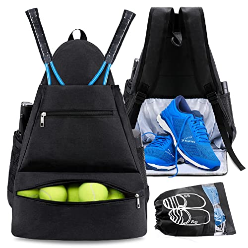 Victop Tennisrucksack mit Schuhfach Tennistasche für Damen und Herren Große Schlägertaschen Sporttasche Hält 2 Schläger für Tennisschläger Badmintonschläger Pickleball Paddel Squashschläger Victop Tennisrucksack mit Schuhfach Tennistasche für Damen und Herren Große Schlägertaschen Sporttasche Hält 2 Schläger für Tennisschläger Badmintonschläger Pickleball Paddel Squashschläger von Victop