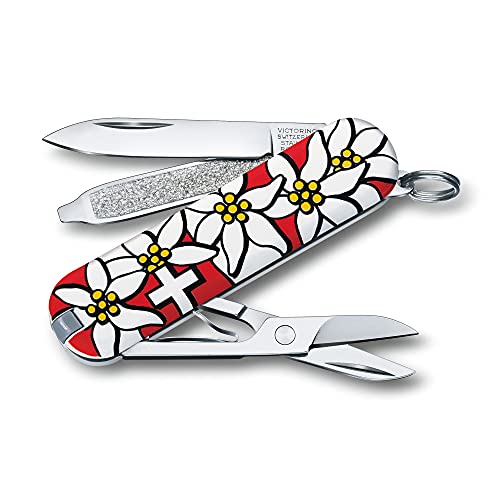 Victorinox Schweizer Taschenmesser, Klein, Classic SD, Multitool, Swiss Army Knife mit 7 Funktionen, Klinge, Nagelfeile, Schraubendreher, Edelweiss Victorinox Schweizer Taschenmesser, Klein, Classic SD, Multitool, Swiss Army Knife mit 7 Funktionen, Klinge, Nagelfeile, Schraubendreher, Edelweiss von Victorinox