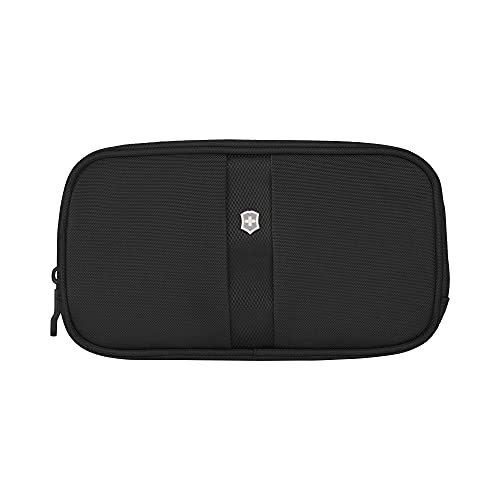 VICTORINOX TA 5.0 Zip-Around Travel Kit, Reise-Kosmetiktasche mit Haken, 18 x 8 x 28 cm, Schwarz von Victorinox