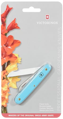 Victorinox, Blumenmesser, Garten Taschenmesser, Gärtner und Floristen, Klinge, gerade, hellblau von Victorinox