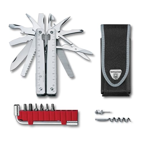 Victorinox, Multifunktionstool, Swiss Tool X Plus, Taschen Werkzeug, 38 Funktionen, Kombi-Spitzzange , Feststellklinge von Victorinox