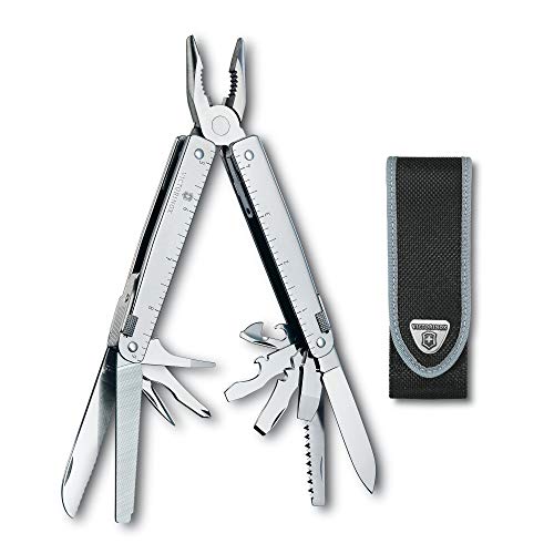 Victorinox Multifunktionstool, SwissTool mit Nylon-Gürteletui, Taschen Werkzeug, 26 Funktionen, Kombi-Spitzzange, Feststellklinge Victorinox Multifunktionstool, SwissTool mit Nylon-Gürteletui, Taschen Werkzeug, 26 Funktionen, Kombi-Spitzzange, Feststellklinge von Victorinox