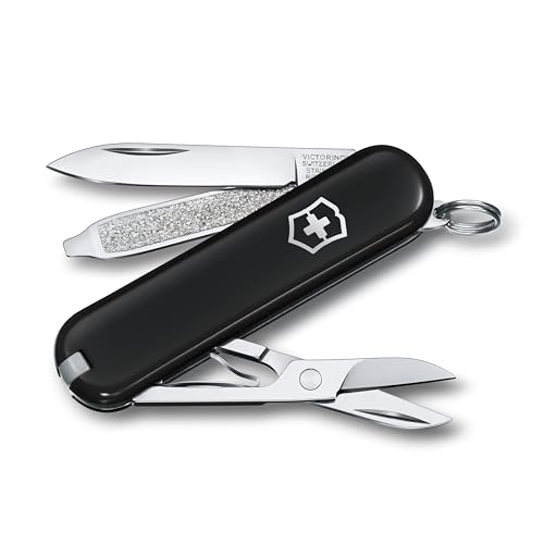 Victorinox Schweizer Taschenmesser, Klein, Classic SD, Multitool, Swiss Army Knife, Geschenk, 7 Funktionen, Klinge, Nagelfeile, Schwarz Victorinox Schweizer Taschenmesser, Klein, Classic SD, Multitool, Swiss Army Knife, Geschenk, 7 Funktionen, Klinge, Nagelfeile, Schwarz von Victorinox