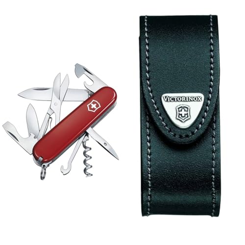 Victorinox, Schweizer Taschenmesser, Climber & Drehclip-Gürteletui, Taschenmesser Etui, Messertasche für Gürtel, Leder, schwarz Victorinox, Schweizer Taschenmesser, Climber & Drehclip-Gürteletui, Taschenmesser Etui, Messertasche für Gürtel, Leder, schwarz von Victorinox