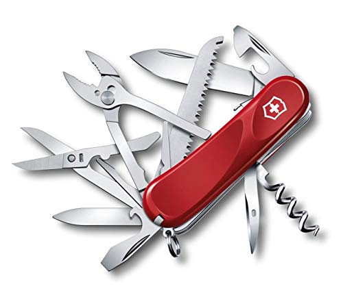 Victorinox, Taschenmesser, Evolution S52, 85 mm, rot, Swiss Army Knife mit 20 Funktionen, Klinge, Dosenöffner, Schraubendreher 3 mm, Korkenzieher, Feststellklinge von Victorinox